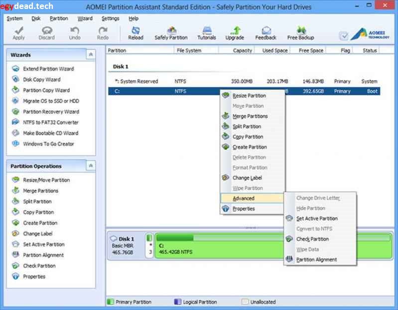 تحميل AOMEI Partition Assistant أحدث إصدار مجانًا 2025
